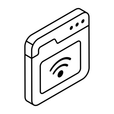 An icon design of wifi signal 