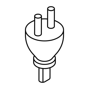 A unique design icon of electric plug