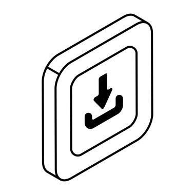 İndirme okunun modern biçim simgesi
