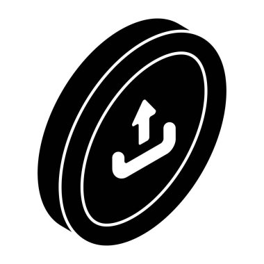 Modern style icon of upload arrow