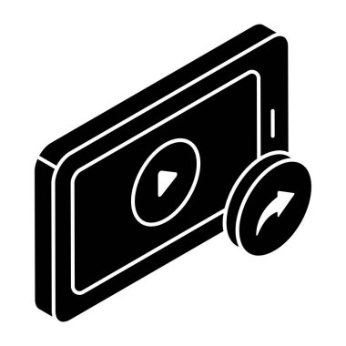 Modern design icon of mobile video trans 