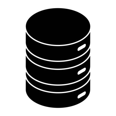 An icon design of database rack