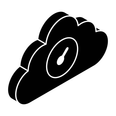 Unique design icon of cloud timer 