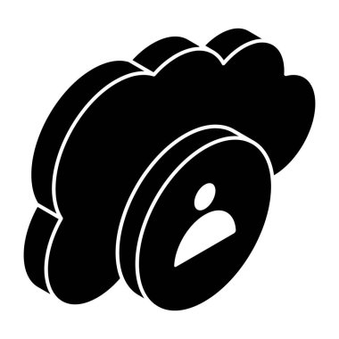 Creative design icon of cloud profile 