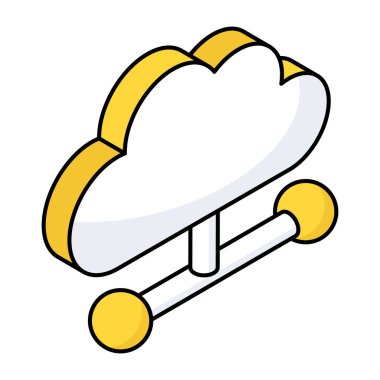 Modern design icon of network cloud