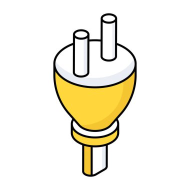 A unique design icon of electric plug