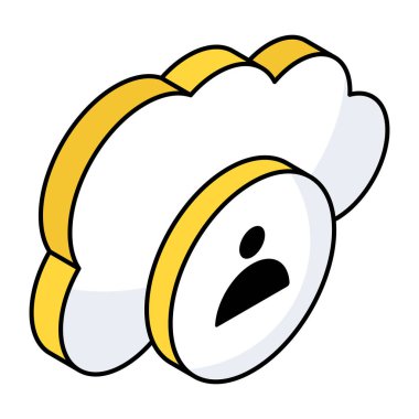 Creative design icon of cloud profile 