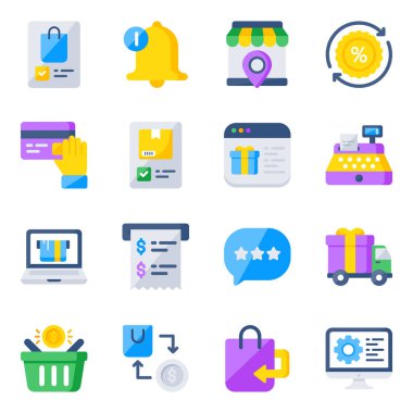 A large selection of very high quality shopping icons. This pack contains most of the icons you need for your website, your app or even for your software.