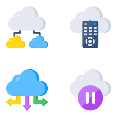 Check out this set of cloud computing icons. All icons in this set are designed keeping in mind the technology theme. Download this flat icons set for your upcoming projects.