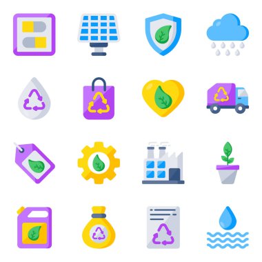 Check out this set of ecology icons. All icons in this set are designed keeping in mind the related theme. Download this flat icons set for your upcoming projects.
