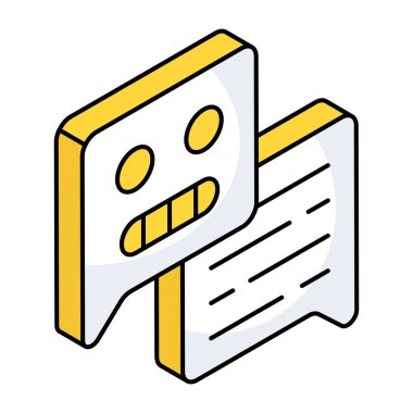 Robotik sohbetin düzenlenebilir tasarım simgesi