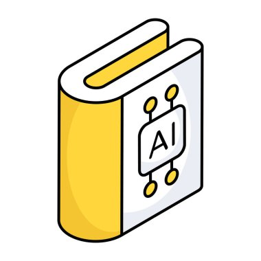 ai kitabının düzenlenebilir tasarım simgesi