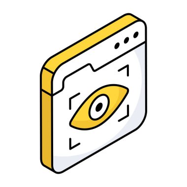 İris tanıma için düz tasarım simgesi