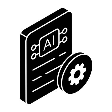 ai ayarı için düzenlenebilir tasarım simgesi 