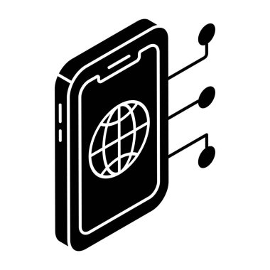 Mobil tarayıcının yaratıcı tasarım simgesi 