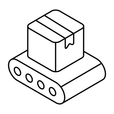 Taşıyıcı bant simgesi, düzenlenebilir vektör