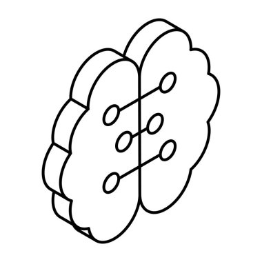 Beynin vektör tasarımı, doğrusal biçim simgesi