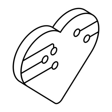 Yapay kalp simgesi, düzenlenebilir vektör 