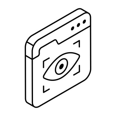 İris tanımlamasının doğrusal tasarım simgesi