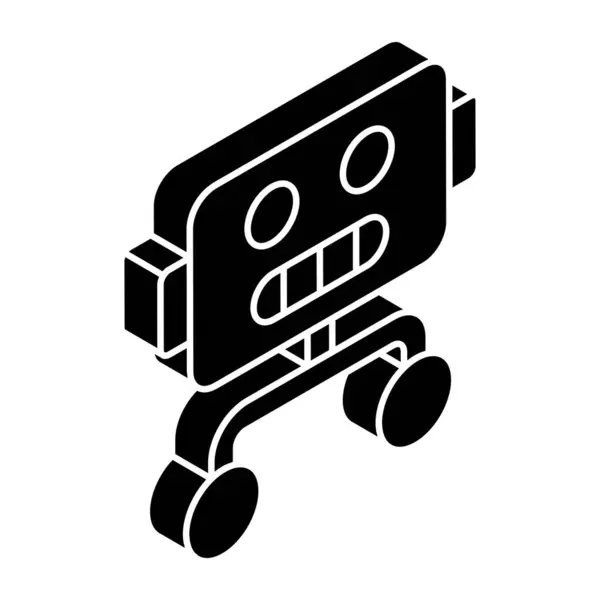 Ikona Kreativního Návrhu Robota — Stockový vektor
