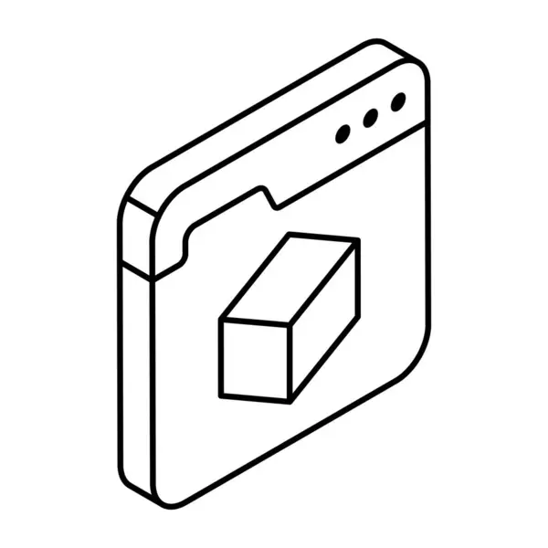 Editierbare Design Ikone Des Würfels — Stockvektor