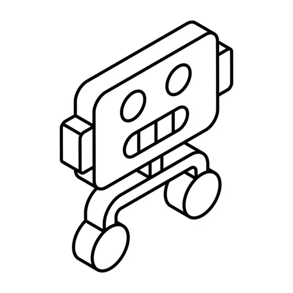 Εικονίδιο Δημιουργικού Σχεδιασμού Ρομπότ — Διανυσματικό Αρχείο