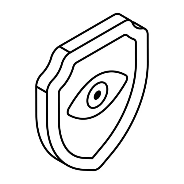 Eye Shield Icon Security Monitoring — Stok Vektör