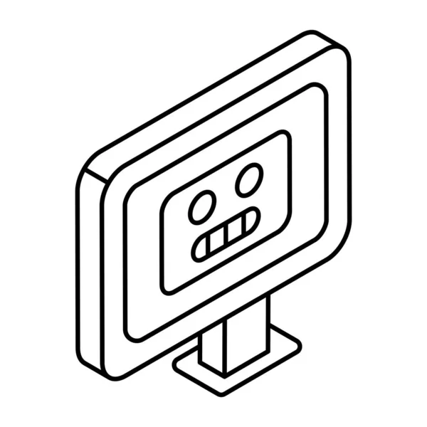 Icon Design Online Robot — Vetor de Stock