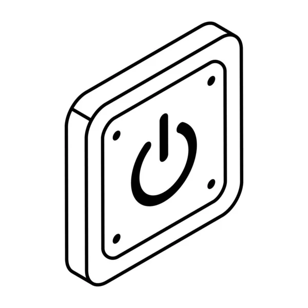 Premium Download Icon Power Button — Stockvector
