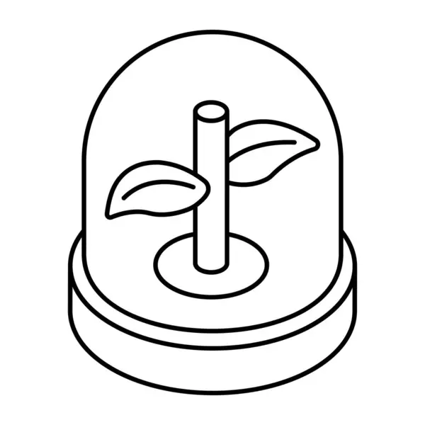 Линейный Дизайн Иконки Ростков Изолированы Белом Фоне — стоковый вектор