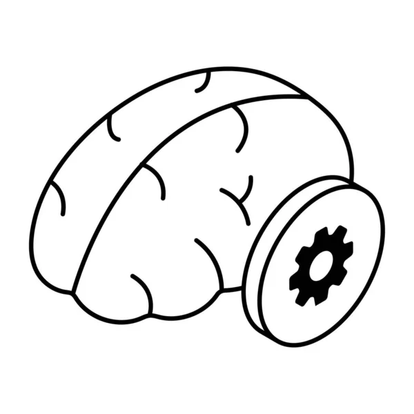 Une Icône Téléchargement Premium Développement Cerveau — Image vectorielle