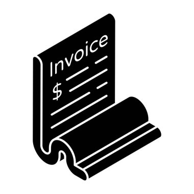 Faturanın bir simge tasarımı 