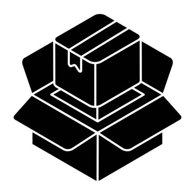 Paketleri açma simgesi tasarımı 