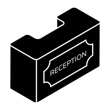 Resepsiyonun kabartma tasarım simgesi