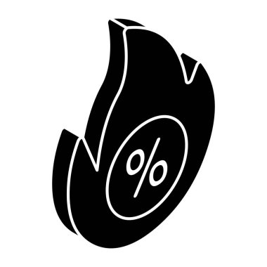 Alev indiriminin mükemmel tasarım simgesi 