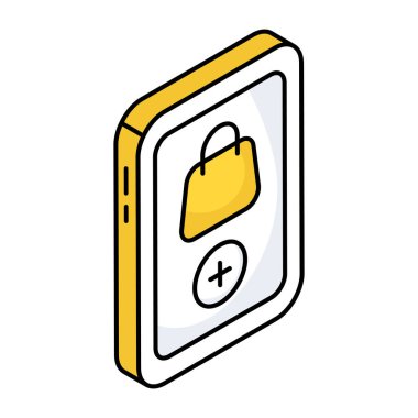 Mobil güvenliğin kavramsal düz tasarım simgesi