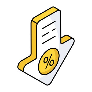 İndirim okunun düz tasarım simgesi 