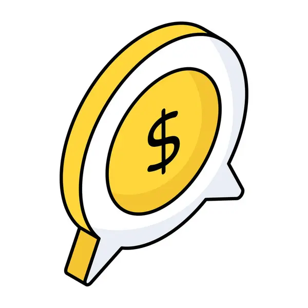 Современный Дизайн Иконка Финансового Чата — стоковый вектор