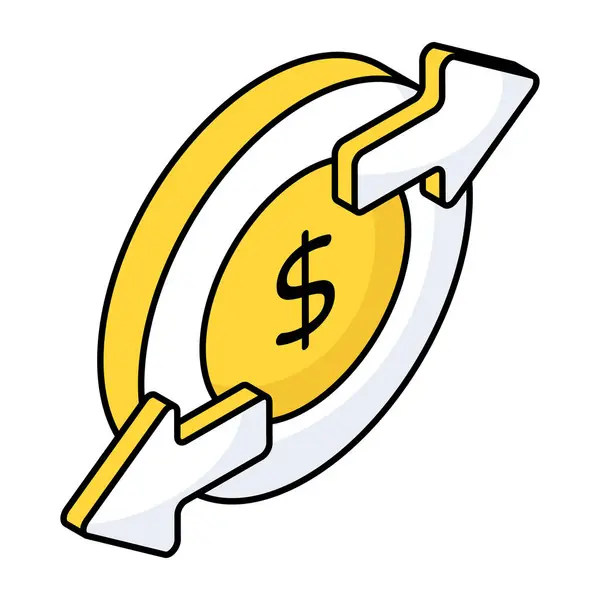 Ikona Kreativního Designu Převodu Peněz — Stockový vektor