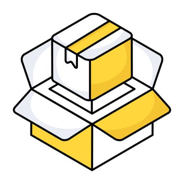 Paketleri açma simgesi tasarımı 