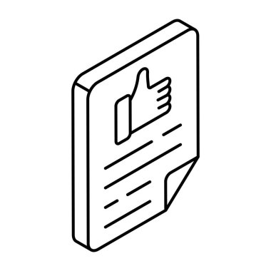 Geri bildirim formunun mükemmel bir tasarım simgesi