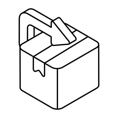 Paket Dönüş satır vektör simgeleri