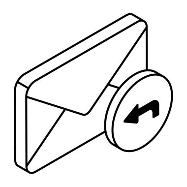 Posta yanıtının son moda vektör tasarımı 