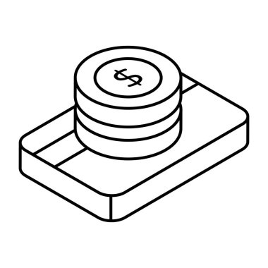 Kartlı sikkeler, finans simgesi 