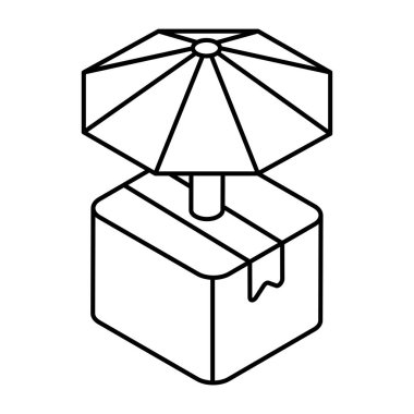 A premium download icon of financial security 