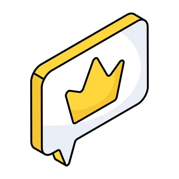 Icon Design King Chat — Stock Vector