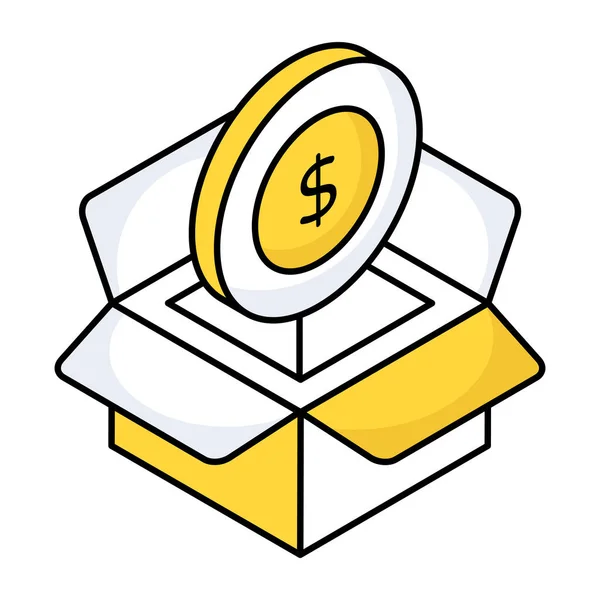 Editable Design Icon Money Package — Stock Vector