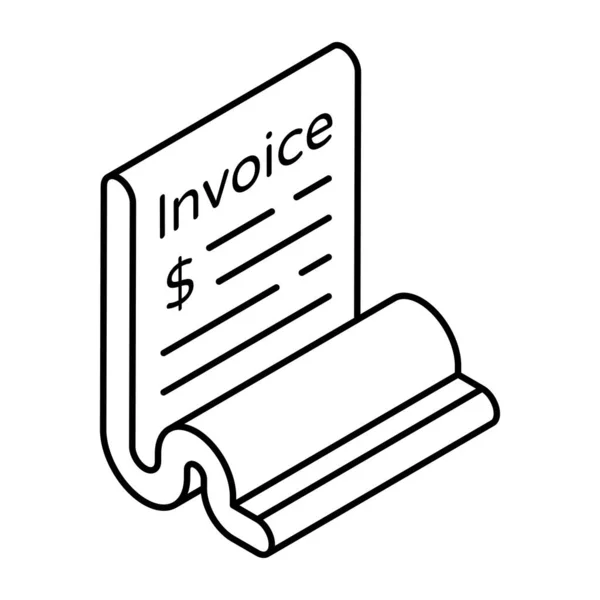 Icon Design Bill — Vector de stock