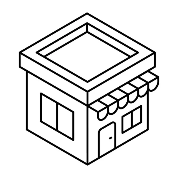 Linear Design Icon Shop Architecture — Stockvector