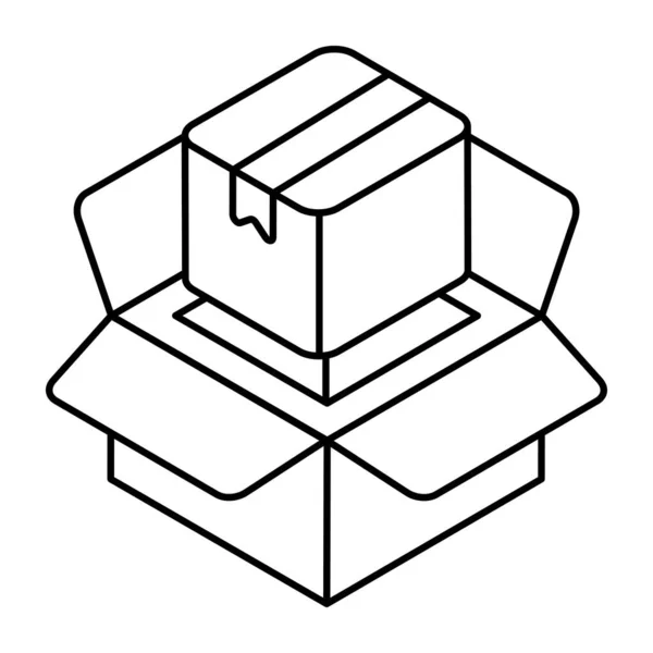 Une Icône Conception Déballage — Image vectorielle